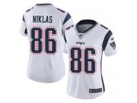 Nike Troy Niklas Limited White Road Women's Jersey - NFL New England Patriots #86 Vapor Untouchable