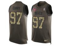Nike Vinny Curry Green Men's Jersey - NFL Tampa Bay Buccaneers #97 Salute to Service Tank Top