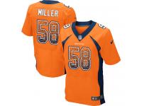 Nike Von Miller Elite Orange Home Men's Jersey - NFL Denver Broncos #58 Drift Fashion