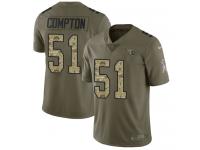 Nike Will Compton Limited Olive Camo Men's Jersey - NFL Tennessee Titans #51 2017 Salute to Service