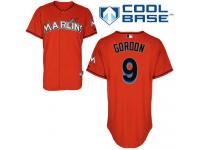 Orange Dee Gordon Men #9 Majestic MLB Miami Marlins Cool Base Alternate Jersey