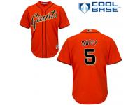 Orange Matt Duffy Men #5 Majestic MLB San Francisco Giants Cool Base Alternate Jersey