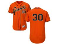 Orange Orlando Cepeda Men #30 Majestic MLB San Francisco Giants Flexbase Collection Jersey