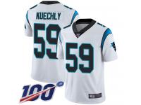 Panthers #59 Luke Kuechly White Men's Stitched Football 100th Season Vapor Limited Jersey