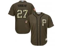 Pirates #27 Kent Tekulve Green Salute to Service Stitched Baseball Jersey