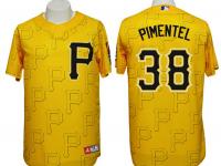 Pittsburgh Pirates #38 Stolmy Pimentel Conventional 3D Version Gold Jersey
