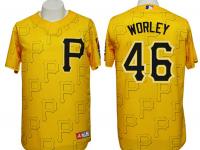 Pittsburgh Pirates #46 Vance Worley Conventional 3D Version Gold Jersey