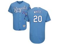 Powder Blue Frank White Men #20 Majestic MLB Kansas City Royals Flexbase Collection Jersey