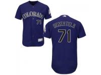 Purple Antonio Senzatela Men #71 Majestic MLB Colorado Rockies Flexbase Collection Jersey