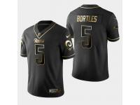 Rams #5 Blake Bortles Men's Black Golden Edition Stitched Jersey