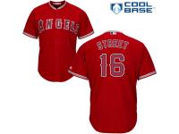 Red Huston Street Men #16 Majestic MLB Los Angeles Angels Of Anaheim Cool Base Alternate Jersey