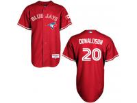 Red Josh Donaldson Women #20 Majestic MLB Toronto Blue Jays Canada Day Jersey