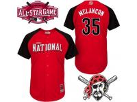 Red Mark Melancon Men #35 Majestic MLB Pittsburgh Pirates 2015 All-Star National League BP Jersey
