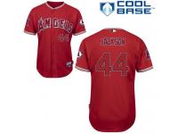 Red Reggie Jackson Men #44 Majestic MLB Los Angeles Angels Of Anaheim Cool Base Alternate Jersey