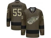 Red Wings #55 Niklas Kronwall Green Salute to Service Stitched NHL Jersey