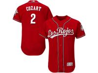 Red Zack Cozart Men #2 Majestic MLB Cincinnati Reds Flexbase Collection Los Rojos Jersey