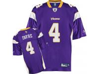 Reebok Brett Favre Authentic Purple Home Men's Jersey - NFL Minnesota Vikings #4 Throwback