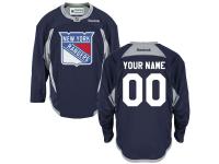 Reebok New York Rangers Men's Practice Alternate Custom Jersey - Navy Blue