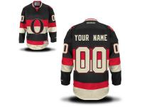 Reebok Ottawa Senators Men's Premier Alternate Custom Jersey - Black