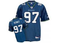 Reebok Patrick Kerney Authentic Navy Blue Home Men's Jersey - NFL Seattle Seahawks #97 Throwback