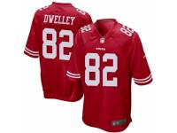Ross Dwelley Men's San Francisco 49ers Nike Team Color Jersey - Game Red