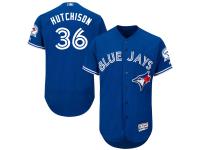 Royal Blue Drew Hutchison Men #36 Majestic MLB Toronto Blue Jays Flexbase Collection Jersey