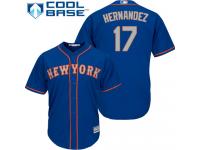 Royal Blue  Keith Hernandez Men's Jersey #17 Cool Base MLB New York Mets Majestic Alternate Road