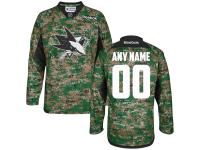 San Jose Sharks Reebok Veteran's Day Custom Practice Jersey - Digital Camo