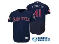 Seattle Mariners #41 Charlie Furbush Navy Stars & Stripes 2016 Independence Day Cool Base Jersey