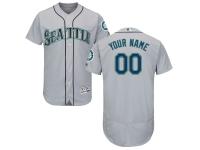 Seattle Mariners Majestic Flexbase Authentic Collection Custom Jersey - Gray