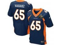 Super Bowl 50 Men Nike NFL Denver Broncos #65 Louis Vasquez Authentic Elite Navy Blue Jersey