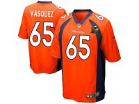 Super Bowl 50 Men Nike NFL Denver Broncos #65 Louis Vasquez Home Orange Game Jersey