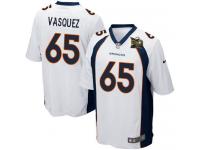 Super Bowl 50 Men Nike NFL Denver Broncos #65 Louis Vasquez Road White Game Jersey