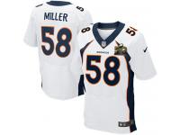 Super Bowl 50 Men Nike NFL Nike Denver Broncos Von Miller Authentic Elite White Jersey