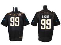 Super Bowl 50 Nike Carolina Panthers #99 Kawann Short Men Elite Black Jerseys