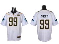 Super Bowl 50 Nike Carolina Panthers #99 Kawann Short Men Elite White Jerseys