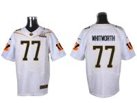 Super Bowl 50 Nike Cincinnati Bengals #77 Andrew Whitworth Men Elite White Jerseys