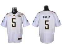 Super Bowl 50 Nike Dallas Cowboys #5 Dan Bailey Men Elite White Jerseys