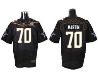 Super Bowl 50 Nike Dallas Cowboys #70 Zack Martin Men Elite Black Jerseys