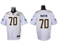 Super Bowl 50 Nike Dallas Cowboys #70 Zack Martin Men Elite White Jerseys