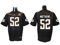 Super Bowl 50 Nike Green Bay Packers #52 Clay Matthews Men Elite Black Jerseys
