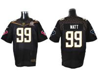 Super Bowl 50 Nike Houston Texans #99 J.J. Watt Men Elite Black Jerseys