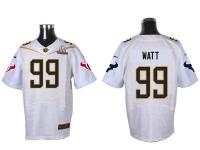 Super Bowl 50 Nike Houston Texans #99 J.J. Watt Men Elite White Jerseys