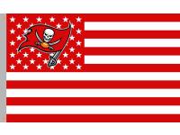 Tampa Bay Buccaneers NFL American Flag 16in x 24in