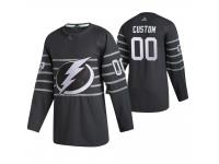 Tampa Bay Lightning #00 Custom 2020 NHL All-Star Game Gray Jersey Men's