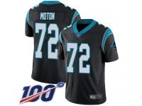 Taylor Moton Men's Black Limited Jersey #72 Football Home Carolina Panthers 100th Season Vapor Untouchable