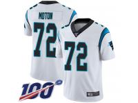 Taylor Moton Men's White Limited Jersey #72 Football Road Carolina Panthers 100th Season Vapor Untouchable