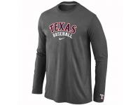 Texas Rangers Long Sleeve T-Shirt Dark Gray