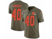Tigie Sankoh Men's Cleveland Browns Nike 2017 Salute to Service Jersey - Limited Green