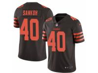 Tigie Sankoh Men's Cleveland Browns Nike Color Rush Jersey - Limited Brown